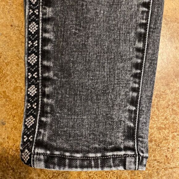 Liverpool black acid washed Abby‎ Ankle High Rise Ankle Skinny Jeans - Picture 7 of 9